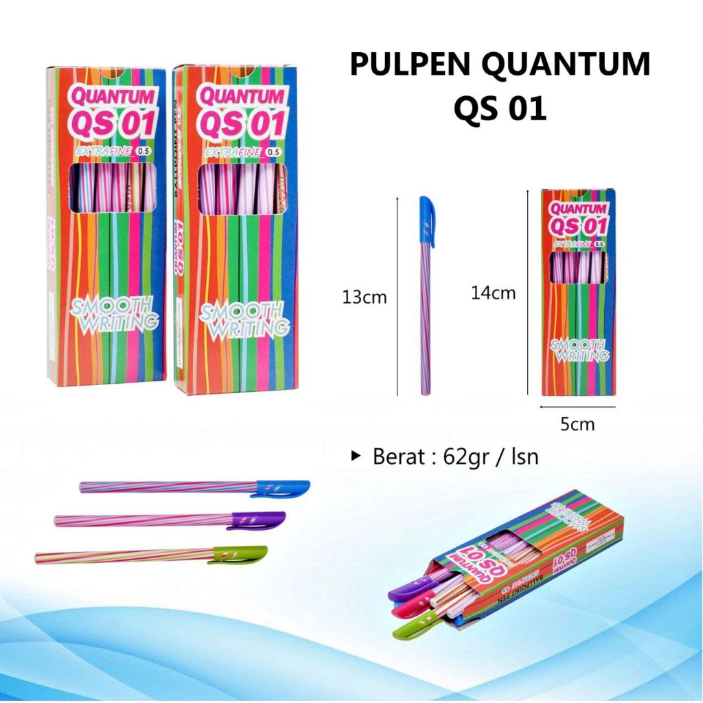 

[1 Lusin] Pulpen Quantum QS-01 Standard Hitam