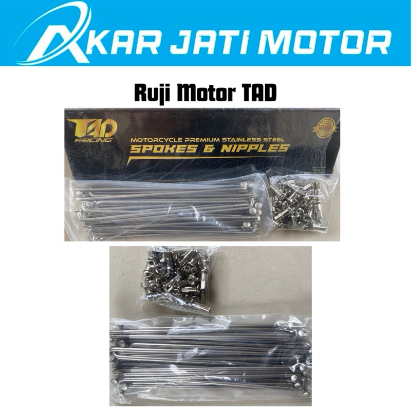 Jari-Jari Ruji STAINLIS TAD RACING UKURAN 9x 154 159 164 184 STAINLESS