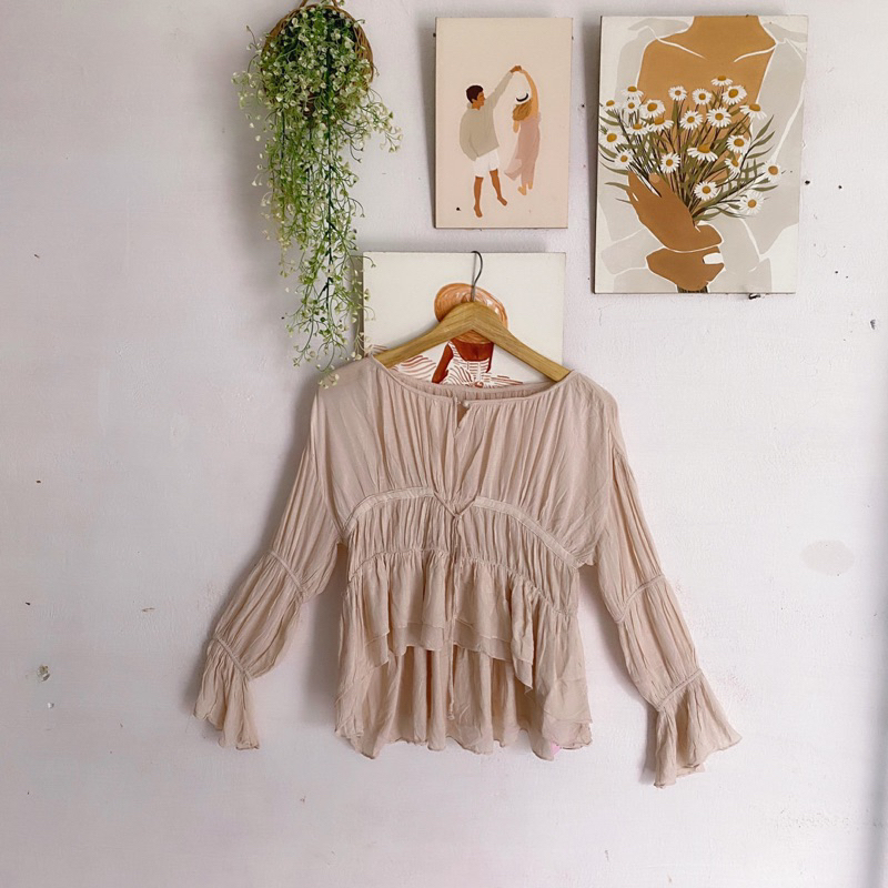 BLOUSE KATUN CRINKLE REMPEL COKSU