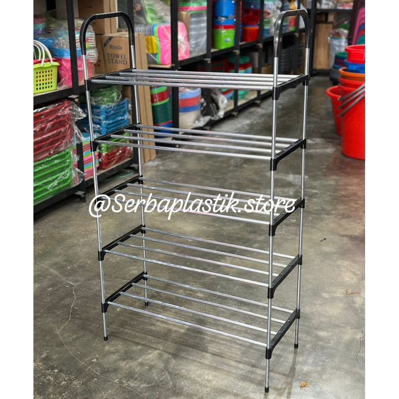 rak serbaguna / rak besi susun 5 sepatu besar / rak sepatu tingkat / rak sepatu stainless / rak sepa