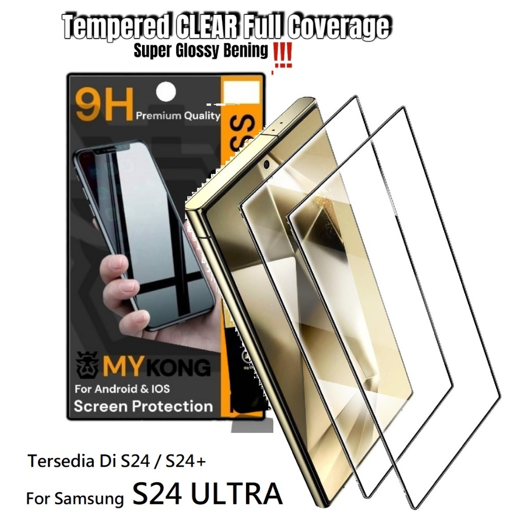 2024 - Mykong Tempered ORIGINAL CLEAR Samsung S25 Ultra / S25 + / S24 Ultra / S24 / S24+ / S24FE Ai 