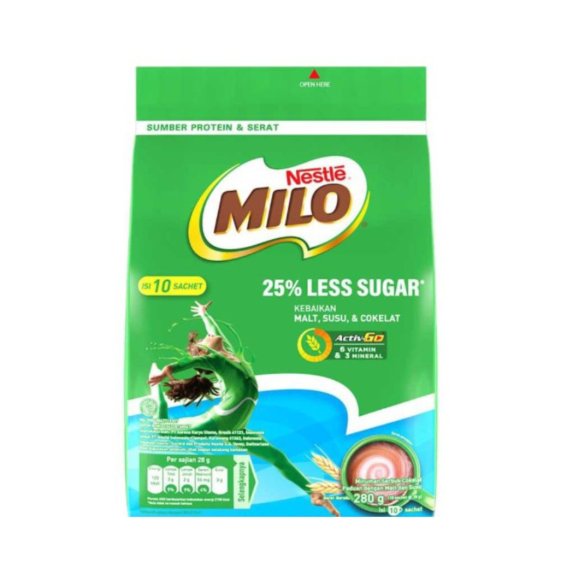 

milo less sugar 10's