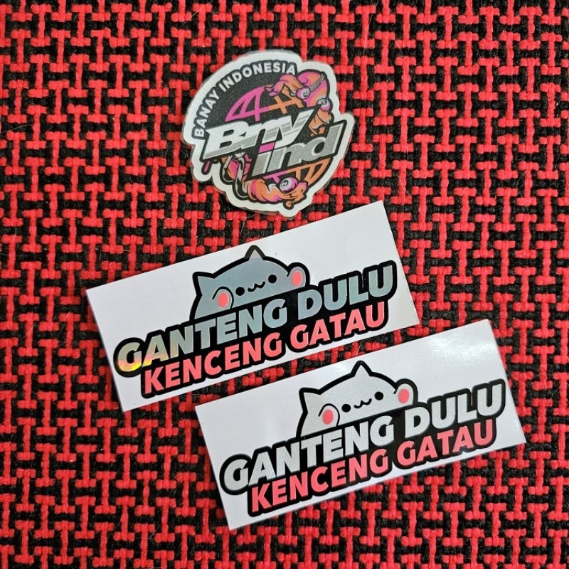 

Sticker Stiker GANTENG DULU KENCENG GATAU Cutting