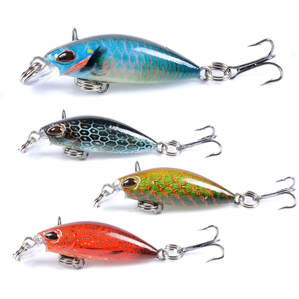 Umpan Pancing Minnow 4.1cm 2.5g Bahan ABS untuk Memancing Casting Type Sinking Gomoku Minnow