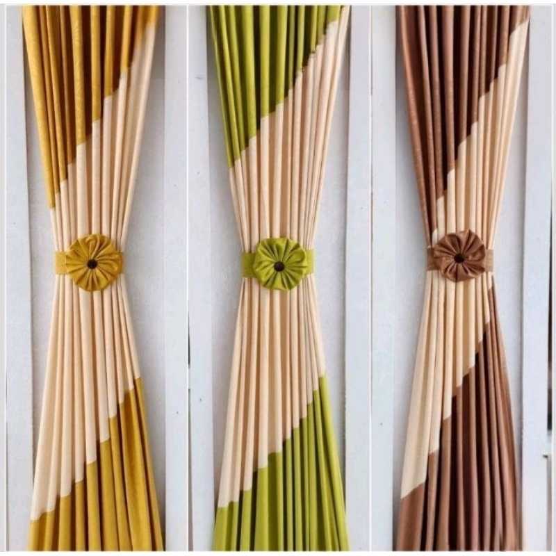 Gorden Kupu Kupu Mewah Kombinasi Gorden Jendela Minimalis Kombinasi Miring