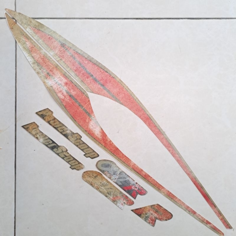 DECAL STIKER STICKER STRIPING BODY SET YAMAHA ALFA 1990 LAMINASI NOS