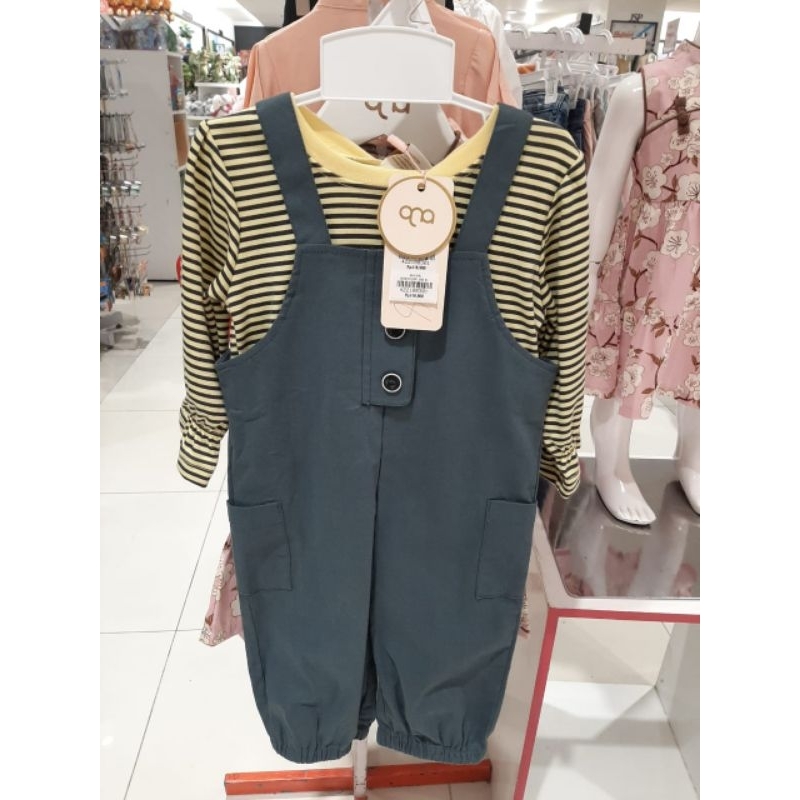 Qna Baju Setelan Anak Perempuan Overall Celana New