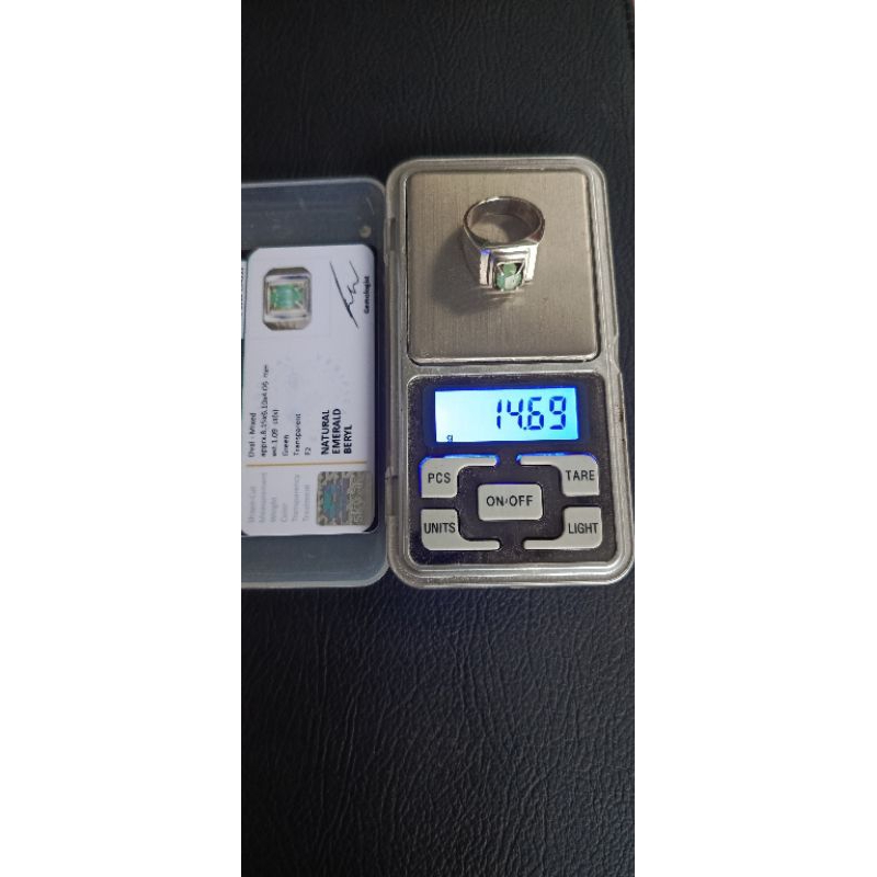 Cincin Batu Zamrud Ring Perak 925 Handamade