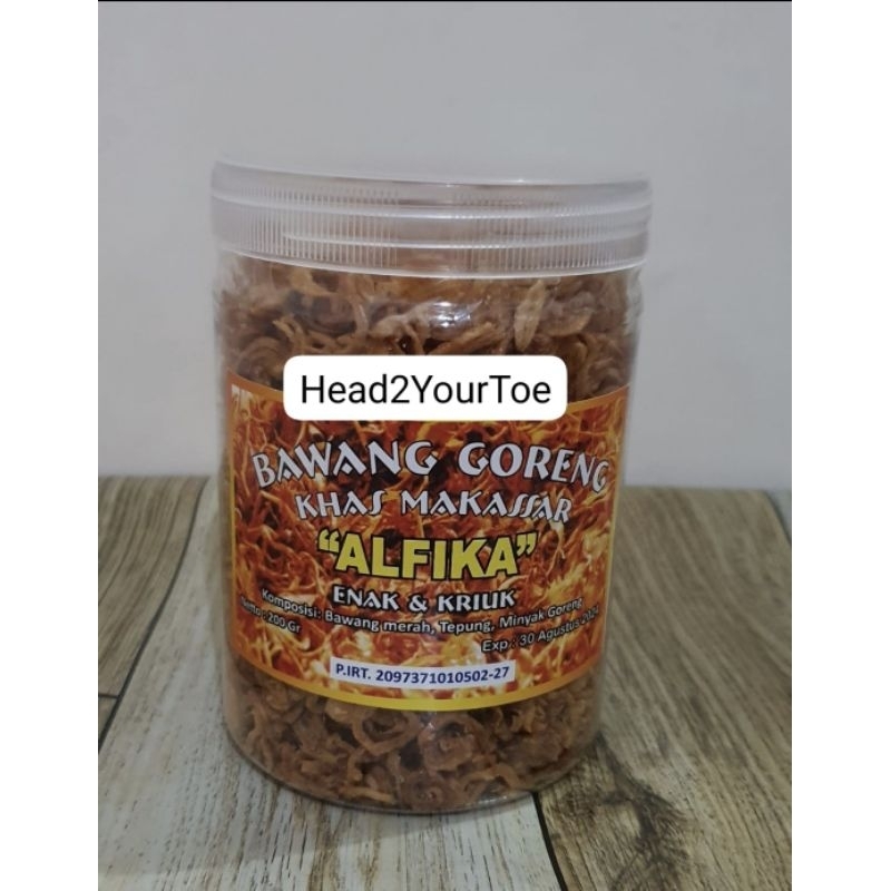 

Bawang Goreng Alfika Khas Makassar kemasan 200gr