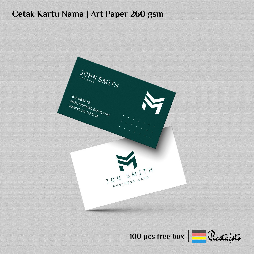 

Cetak Kartu Nama Art Paper 260 gsm 100 pcs free box