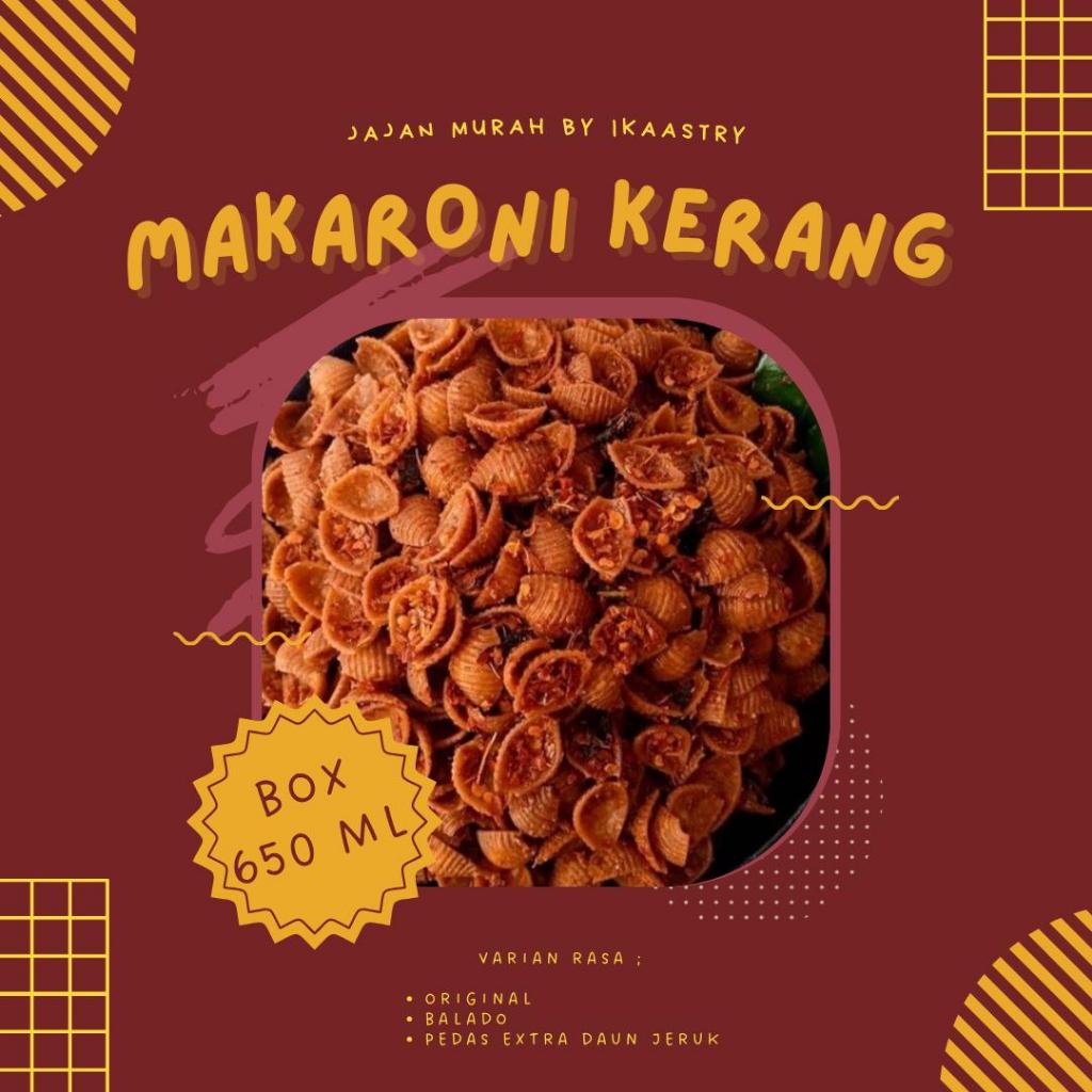 

[FLASH SALE] Makaroni Kerang Original/Balado/Pedas Extra D.jeruk Bumbu Melimpah BOX 650ML
