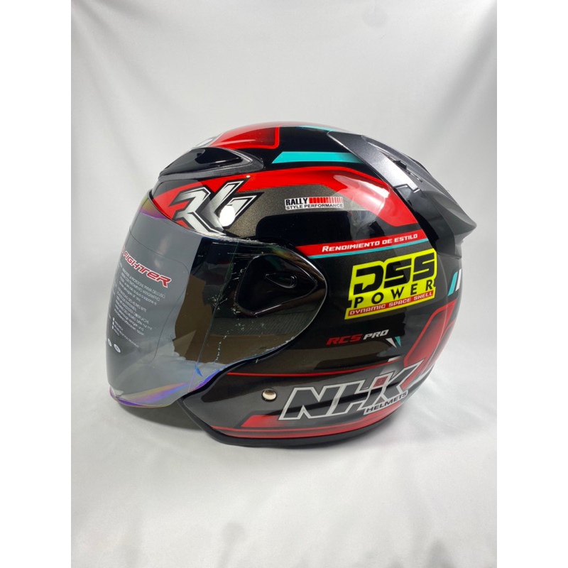 HELM NHK R6 RALLY 3 BLACK RED GLOSS