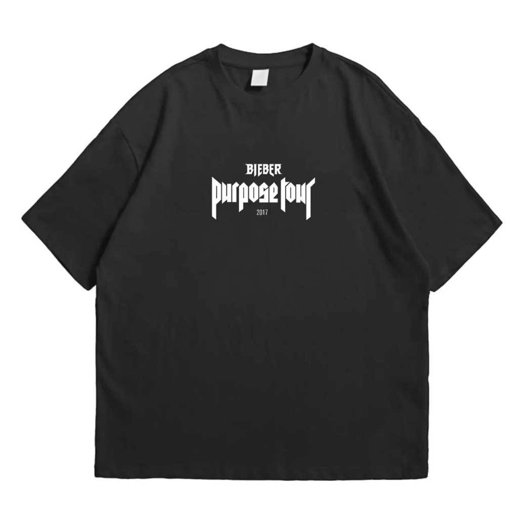 Baju Kaos Pull&Bear Oversize Justin Bieber Purpose Tour - T Shirt Vintage Oversize Justin Bieber Kao