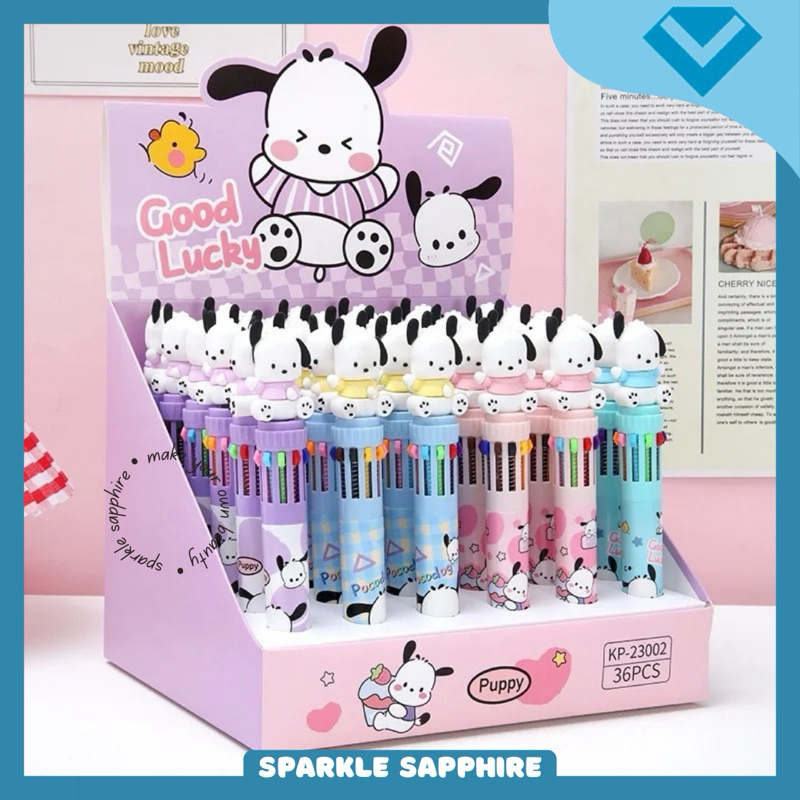 

POCHACCO PULPEN 10 WARNA Bolpoin Karakter Warna Ballpoint Bolpen Warna