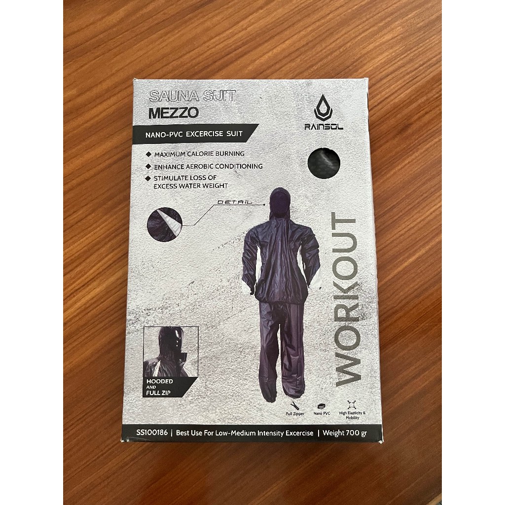 Jaket Sauna Suit Mezzo / Setelan Sauna Olahraga / Baju + Celana Sauna / Pria Wanita