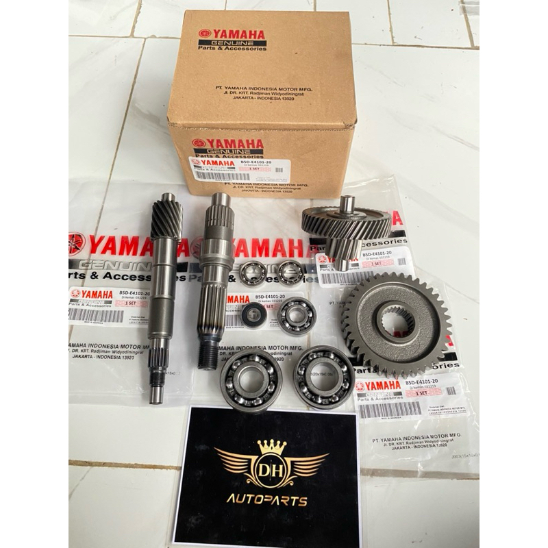 GIGI RASIO KOMPLIT+BEARING SET YAMAHA FREEGO 125 ORI KODE-B5D