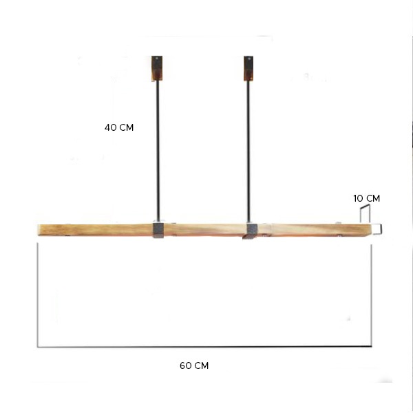 Besi kayu lampu gantung minimalis