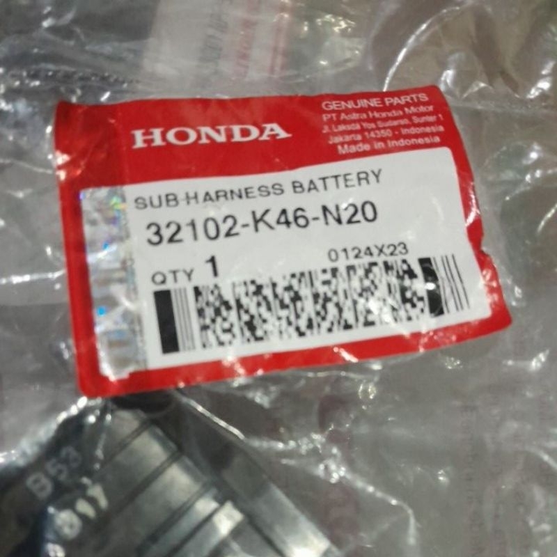 KABEL AKI HARNESS BATT HONDA VARIO 110 ESP KODE PART 32102K46N20 ORIGINAL