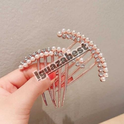 Konde Tusuk Cantik Motif Mutiara Sirkam Cantik Mahkota Rambut Tusuk