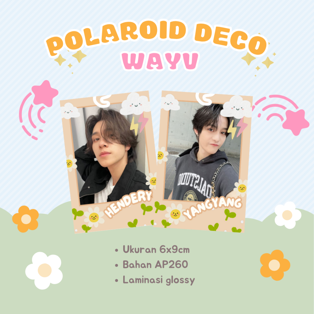Polaroid Deco WAYV Foto Fankit Freebies Merchandise Kpop Stuff Bahan Artpaper Tebal