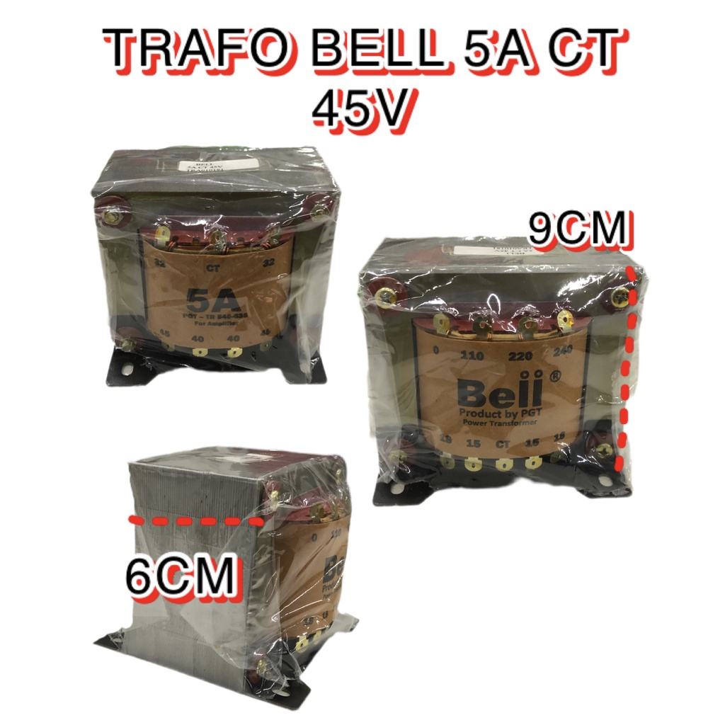 TRAFO BELL 5A CT 32/40/45V 38X60