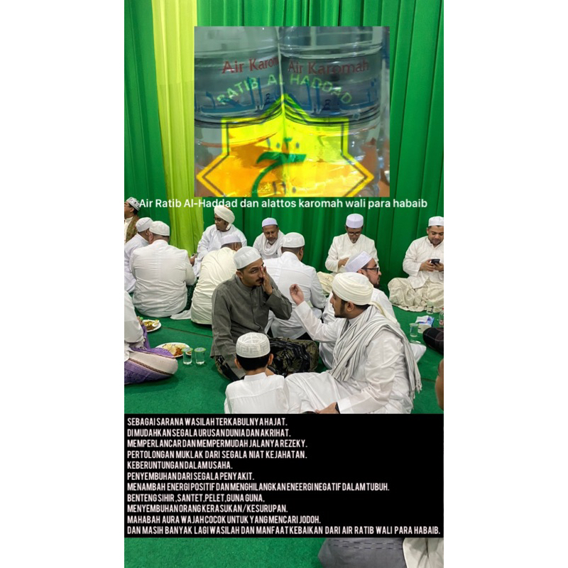 

Air pengobatan yang berasal dari bacaan ratib dan dzikir para wali dan habaib