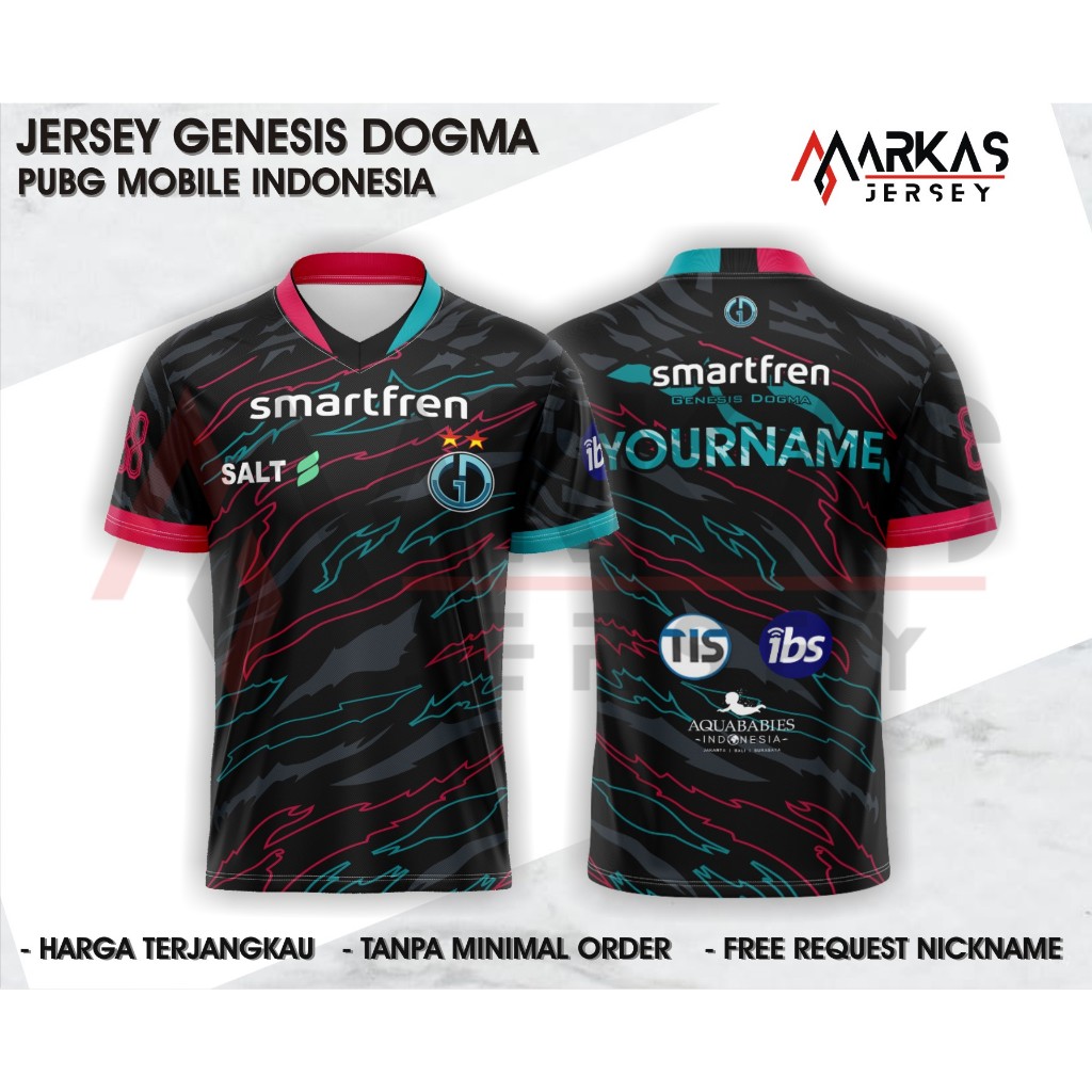 JERSEY BAJU KAOS GENESIS DOGMA PMPL INDONESIA NEW 2024 MOBILE LEGENDS FREEFIRE DOTA FULLPRINTING FRE