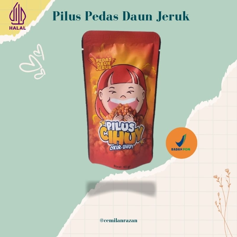 

cikur pilus cihuy rasa pedas daun jeruk cemilan kekinian