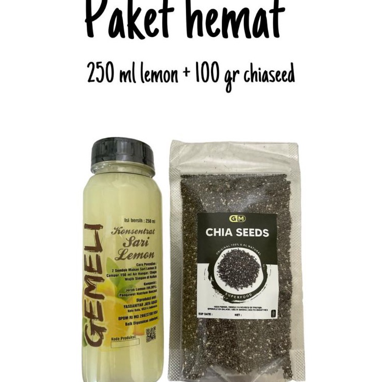 

KODE NWCKU paket sari lemon kemasan 25ml dan chiaseed kemasan 1gram
