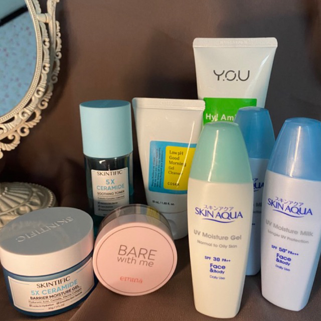 Preloved skincare skintific, skinaqua, cosrx, you, emina