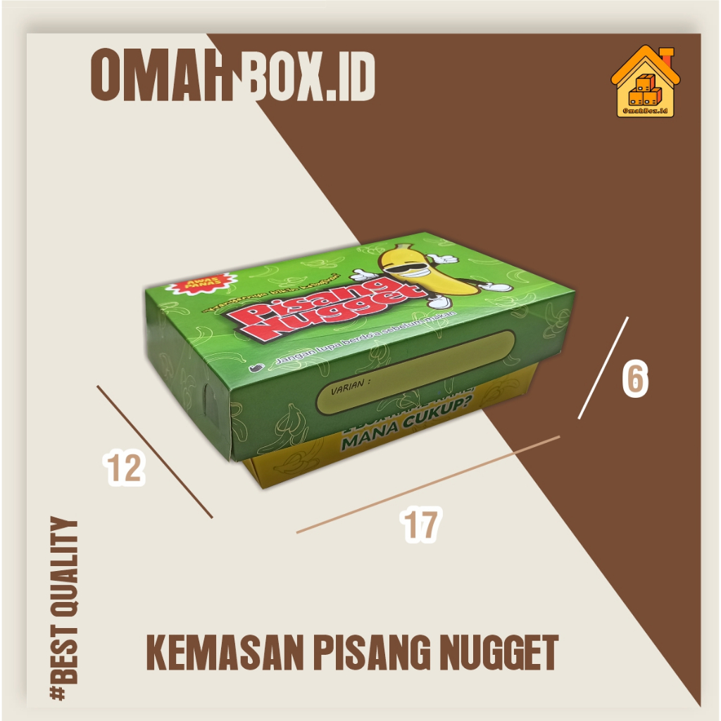 

Kemasan pisang nuget universal full print tanpa merk