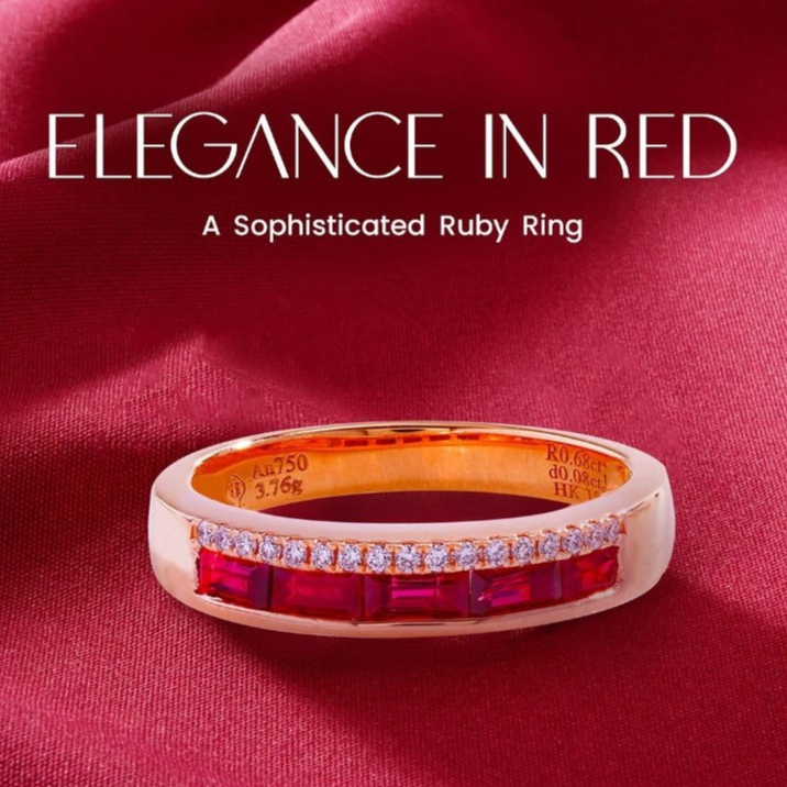 Viera Ring - Crimson Red Ruby Ring