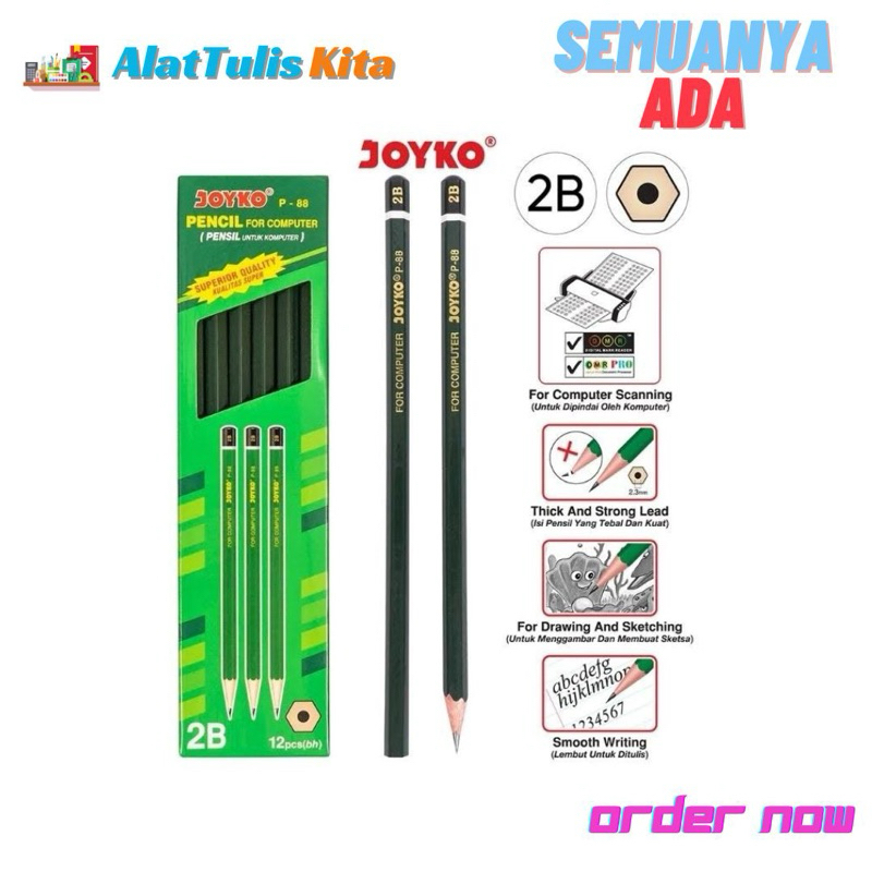 

(1 PCS) Pensil 2B / Pensil Ujian Joyko P-88