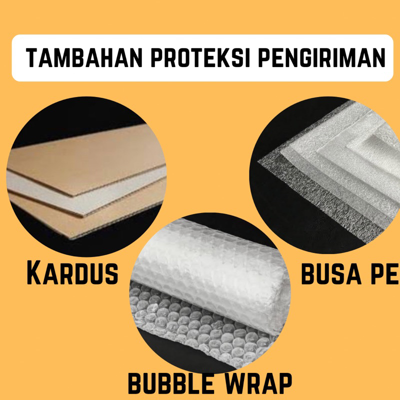 

KARDUS / BUBBLE WRAP / BUSA PE FOAM untuk tambahan packing