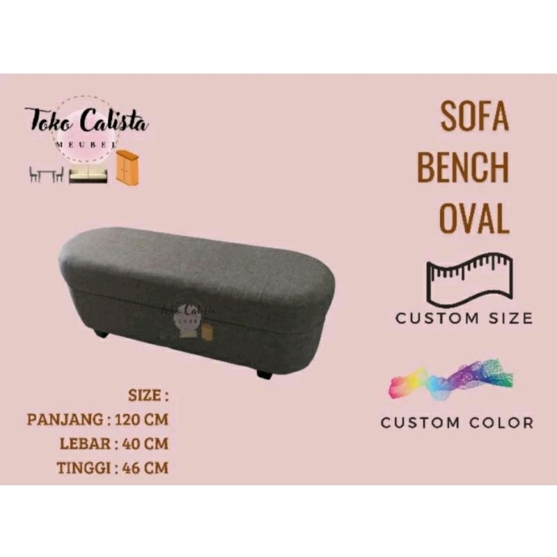 Sofa Bench Oval / sofa tunggal/ sofa single