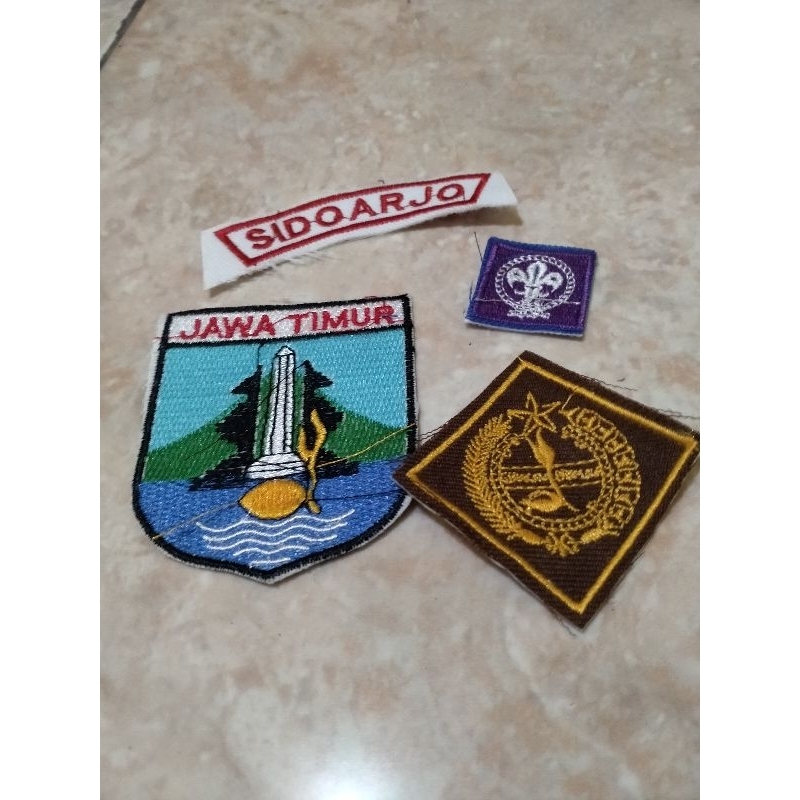 bet pramuka bordir/bet pramuka satu set/bet pramuka lengkap