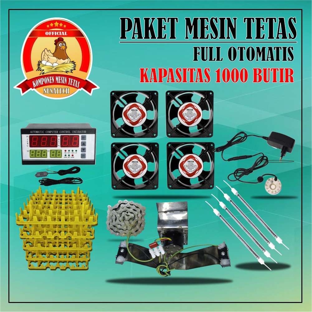 Paket Lengkap Mesin Tetas Full Otomatis Kapasitas 1000 Telur Penetas