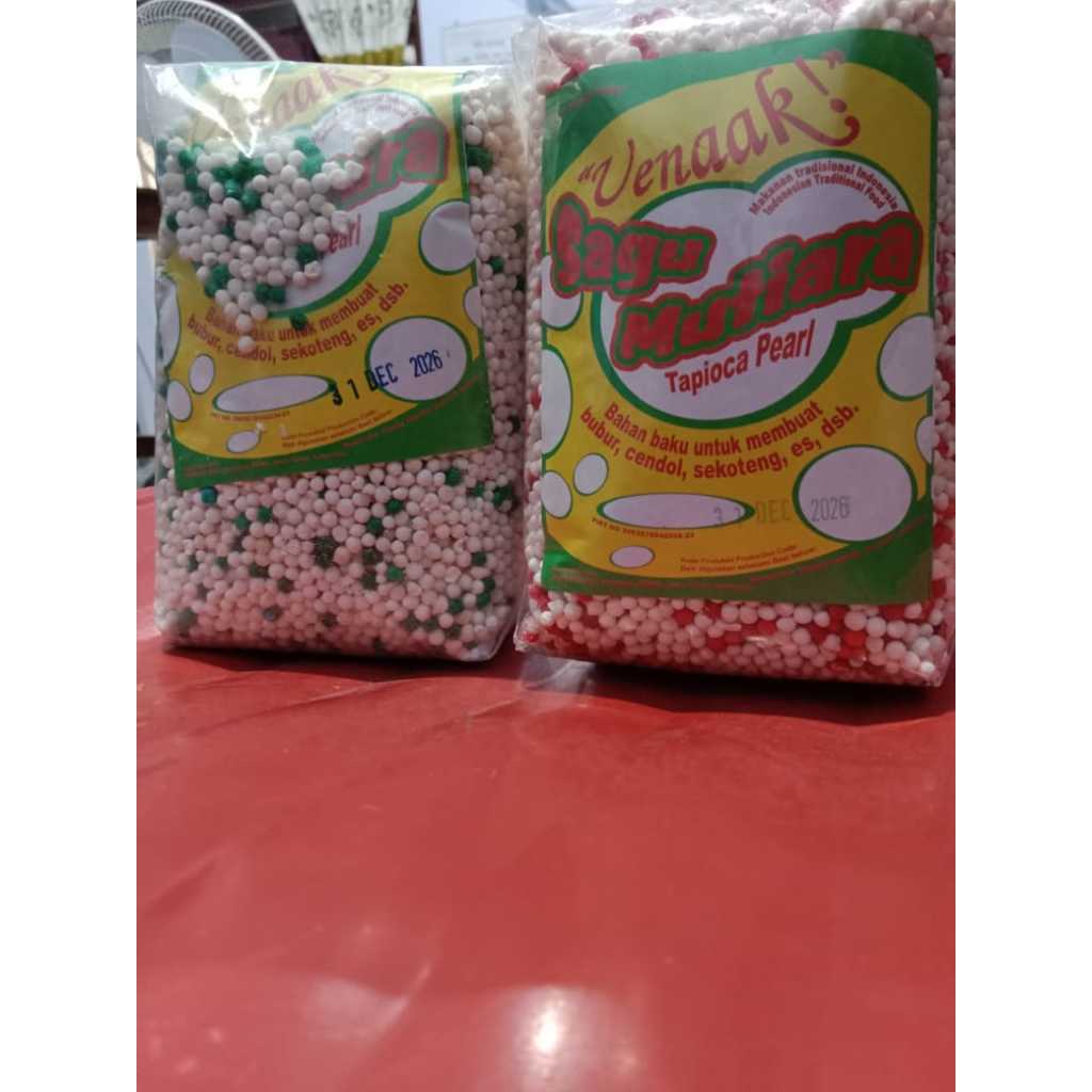 Sagu mutiara hijau 500 gram | sagu mutiara merah 500 gram | mutiara sagu