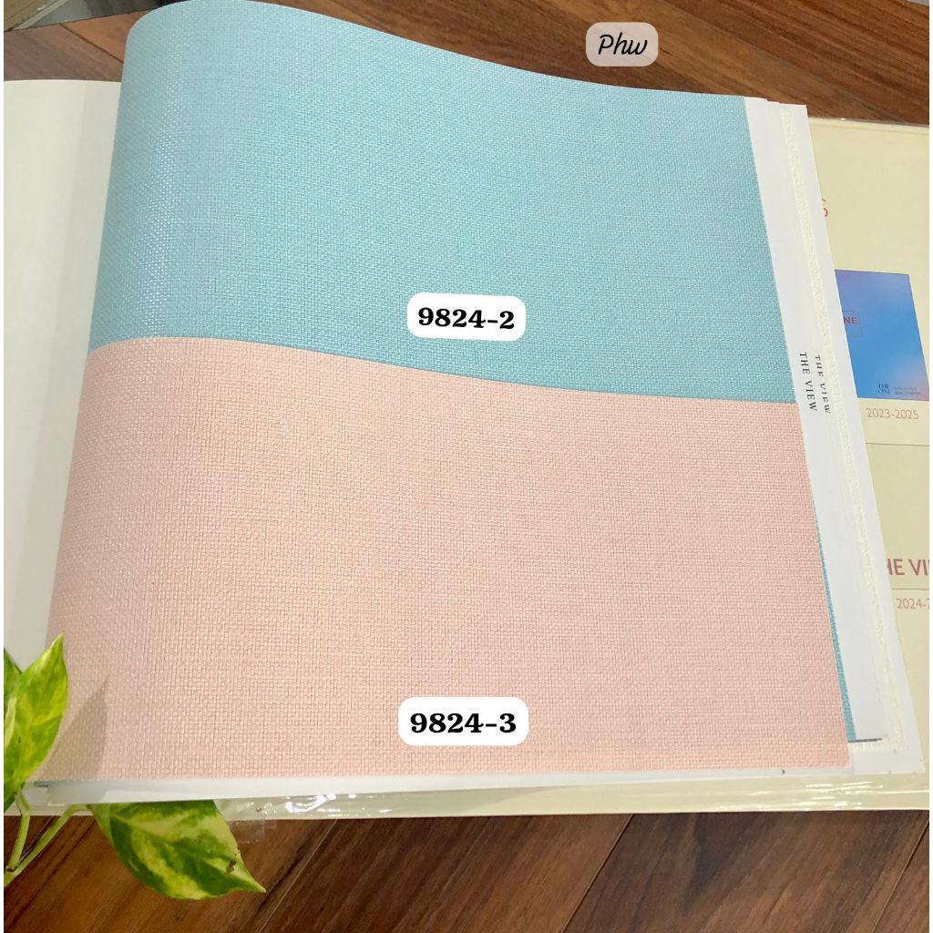 WALLPAPER DINDING POLOS CAT TEMBOK PASTEL BIRU PINK KUNING THE VIEW