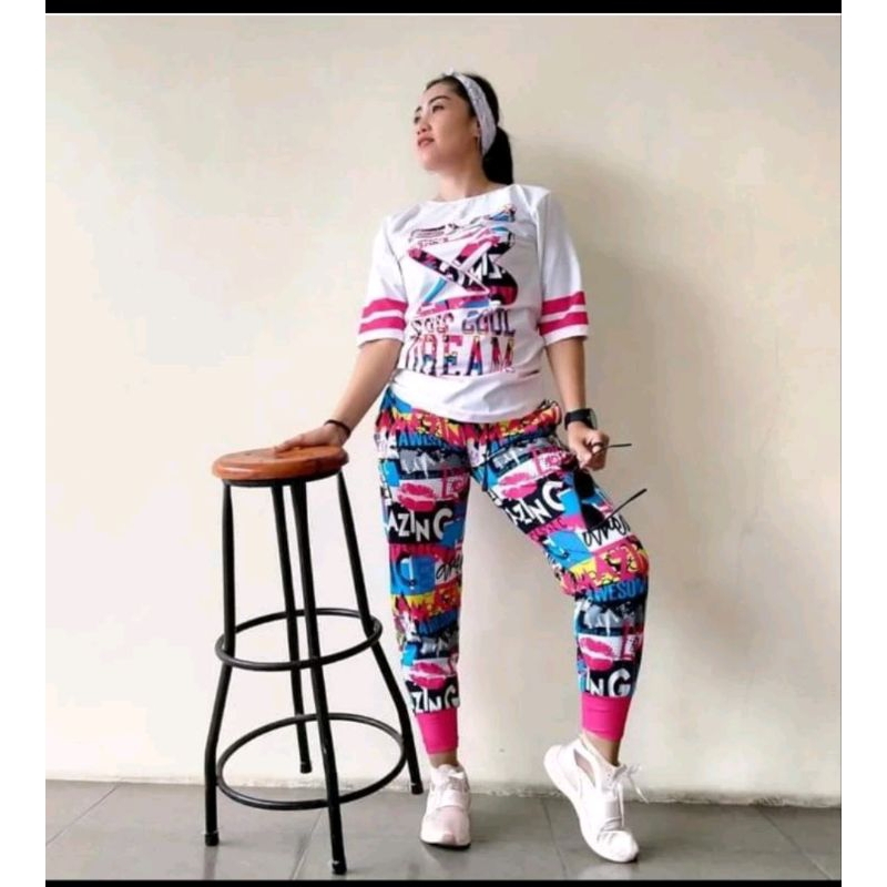 STELAN OLAHRAGA WANITA SXB SPORT SHORTSELEEVE AND JOGGER // SXB SPORT INDONESIA // STELAN SENAM // S