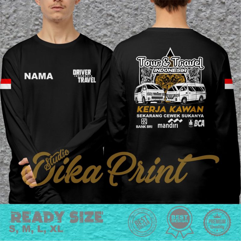 Kaos Travel Tour Indonesia Kerja Kawan