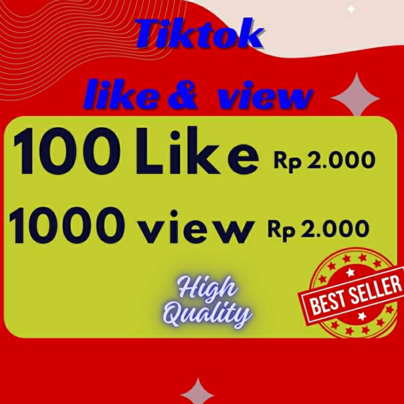 TIKTOK LIKE VIEW TERMURAH