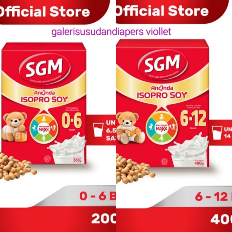 SGM Ananda Soya 0-6 bulan/6-12 bulan 200gr/400gr