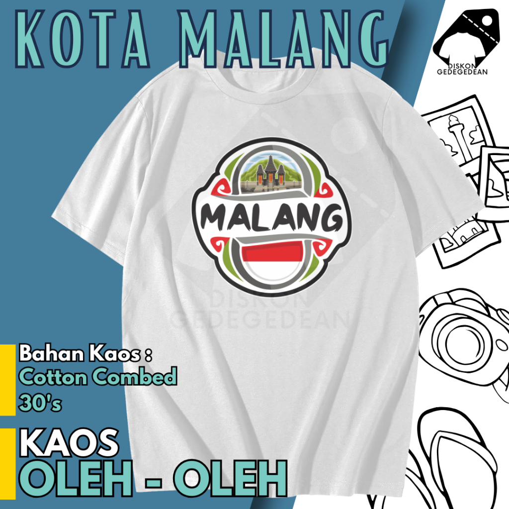 Diskongedegedean Kaos Souvenir Kota Malang Baju Tshirt Oleh Oleh Wisata Malang City Dewasa Anak Bany