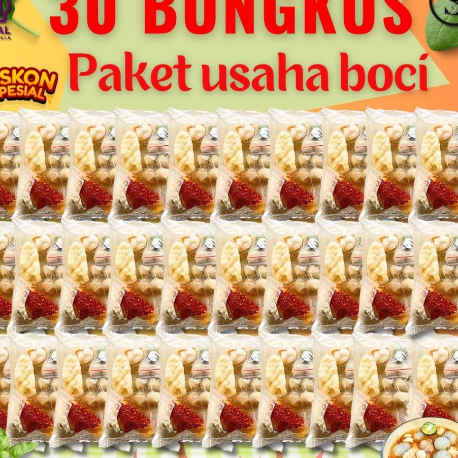 

C6369 3 BUNGKUS BASO ACI PAKET HEMAT USAHA HOTPOT INSTAN