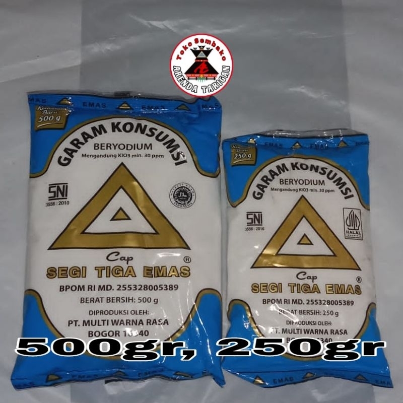 

garam segi tiga emas 500gr