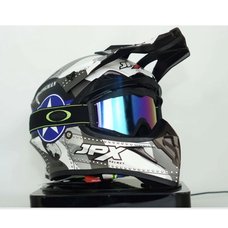 HELM JPX CROSS FOX-1 X30 ANAK SD/SMP/SMA X30 BLAK DOFF