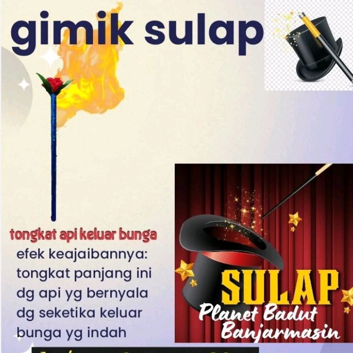 tongkat sulap api jadi keluarin bunga