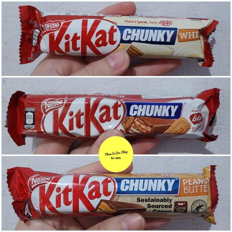 

KikKat/Kit Kat Chunky Lotus/Peanut Butter/White