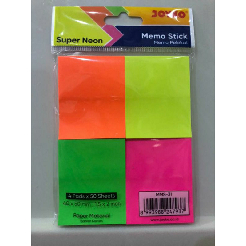 

Memo Stick Memo Pelekat Joyko MMS-31